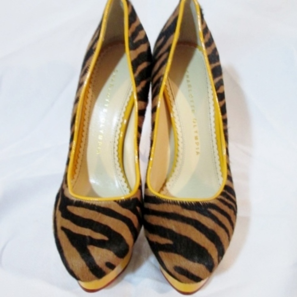 CHARLOTTE OLYMPIA Calf Hair PUMP LEOPARD Shoe - Picture 3 of 7